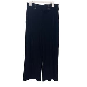 Calvin Klein Women’s velour wide leg dress pants black size 10 office formal